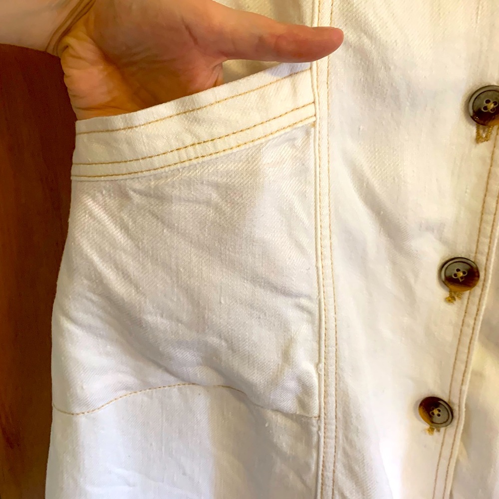 Pilcro and the Letterpress White Button-Down Dress - Picture 4 of 6